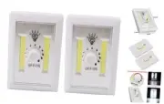 2Pcs Super Bright Cob Bedside Wall Lights Night Light for Corridor Staircase