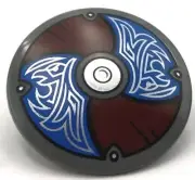 Lego New Dark Bluish Gray Minifigure Shield Circular Convex Face Part