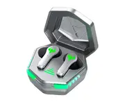 Bluetooth-compatible Earphones Digital Display Noise Reduction Low Latency Wireless E-sport Game Earbuds for Fitness -Grey
