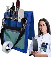 Nurse Pocket Organizer, Nurse Fanny Pack Storage Waist Bag, Multi Compartment Utility Waist Bag with Tape Holder Small Pocket Tool Belt for Stethoscope