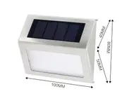 L89 3PC Solar Waterproof Stair Light LED Corner Railing Ground Footlight Warm