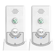Intercoms Wireless for Home Voice Bidirectional Caller Home Ultra Long Distance Wireless Voice Interphone Elderly Caller White Silver
