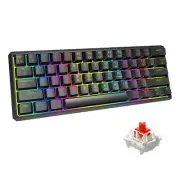 60% Gasket Wired Mechanical Gaming Keyboard RGB Backlit 61 Keys Mini Office K...