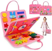 Montessori Sensory Toys for 1-2-3 Year Old Toddler- Kids Busy Board for 12-36 Month Baby Boys Girls 1-3 Baby Activity Games Learning Motor Skill Toys for 1-4 Year Olds Gifts for 1-4 Toddlers