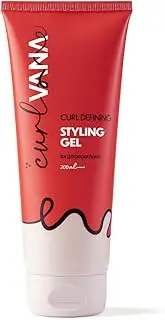 Curlvana Curl-Defining All-In-One Styling Gel 200 ml (Pack of 1) Transperant