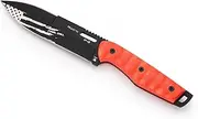 Hydra FINAL CALL III Tactical Survival Knife, Sleipner Steel blade, Orange Micarta handle, includes kydex sheath