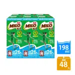 【MILO 美祿-週期購】巧克力飲品減糖配方198MLX2箱(共48入;24入/箱)