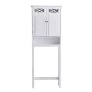 Teamson Home Dawson Wooden 2-Door Over-the-Toilet Space Saver, White