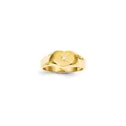 14k Yellow Gold VS Diamond signet ring