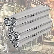 Conveyor Rollers Conveyor Rollers Galvanized Steel Roller - 6 Set Dia 25 32 38 50 60 MM, Stainless Steel Roller Replacement for Assembly Iines and Heavy - Duty DIY Projects(Diam 1.5"/38mm,L 39.4"/100