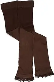 [Jefferies Socks] Daisy Lace Edge Footless Tight