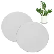 2-Pack Plant Coasters, 30cm Quick Dry Round Diatomaceous Mat[White]