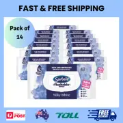 Sorbent Silky White Flushable Wipes 40 Sheets (Pack of 14)