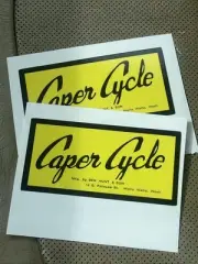 Caper Cycle Ben Hunt Walla Walla Wash. Vintage Style Mini Bike Decals Set Of Two