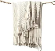 lifein Fall Throw Blanket for Couch-Soft Boho Bed Throw Blankets,Cozy White Chenille Knitted Throw,Small Farmhouse Lightweight Blanket&Throw for Autumn,Woman,Chair,Sofa,Home Decor(White/Cream,60*80")