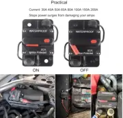 Waterproof Car Circuit Breaker Fuse Reset 30-300 Amp 12V-24V DC Car Boat Auto US