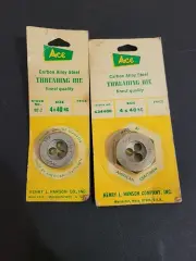 2- Threading Die Ace Hanson Steel USA - 4x40 NC - 9012 634400
