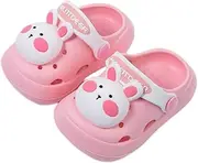 [N\W] NW Kids Cute Clogs Garden Shoes Toddler Boys Girls Non-Slip Soft EVA Slides Slippers Indoor Outdoor Waterproof Children Water Shower Beach Pool Sandals, Pink, 8-9 Toddler