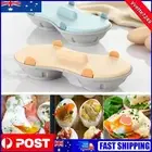Two Egg Poacher Microwave Oven Kitchen Maker Cookware Breakfast Cooker Tools