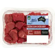 Woolworths Health Smart Extra Lean Diced Beef 500g
