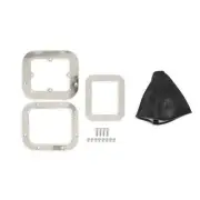 Hurst 115000HST Shifter Boot and Bezel - Rectangular - Polished Finish