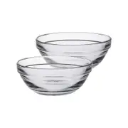 Duralex Lys Glass Nesting Mixing Bowls - 10.5cm - Pack of 6