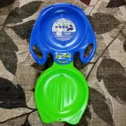 New Airhead Zig-Zag Steerable Kids Snow Sled Toboggan Swing Out For Feet