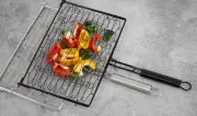 Expandable Flex Grill Basket Adjustable Thickness grilling Net BBQ tool Barbecue