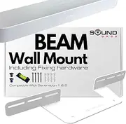 Beam Wall Mount Bracket, White, Includes Mounting Hardware Kit to Hang Your Soundbar, Compatable with Sonos Beam, Designed in The UK by Soundbass