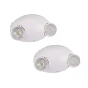Amazon Commercial LED Emergency Light, UL Certified, 2-Pack, Adjustable Two Head