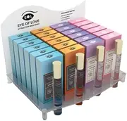Eye of Love Bloom Pheromone Body Spray Display Set, 24 Units x 10ml, 4 Fragrances with Testers Pheromone Spray Attraction Scent Long-Lasting Formula Irresistible Cologne