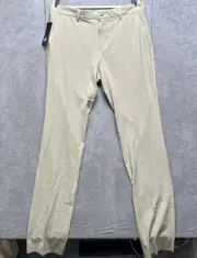 adidas mens ultimate 365 Beige golf pants 36 Mid Rise Performance Stretch