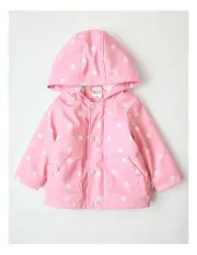[Sprout] Daisy Sherpa Lined Raincoat in Pale Pink