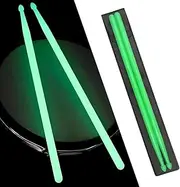 Drum Sticks Set, 5A Drumsticks Nylon with Non-Slip Strong Musical Instrument Percussion Accessories Fluorescence