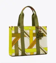 Tory Burch Hb Women Printed Hills Tory Logo Top Handle Multi Large Tote Bag