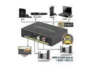 Audio Extractor, HDMI to HDMI Audio Fiber Optic and RCA (L/R) Stereo Analog Output Video Audio Split