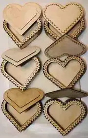 Wooden Love Heart Box