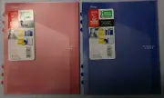 Five Star 2-Pocket Folder, Add-A-Folder, Fits Notebooks Red & Blue 2 PACK