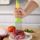 Onion Cutter with Secure Grip Chopper Slicer Stainless Steel Holder Meat