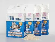 Tofu Cat Litter 22.4LB(5.6LB*4 Bags) Fast Clumping, Dust-Free,100% Natrual Raw Materials, Clumping,Flushable,Ultra Absorbent and Fast Drying,Solubility in Water,Really,Less Scattering