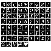 Eage Alphabet Letter Stencils 4 inch 68 Pcs Reusable Plastic Letter Number Sy...