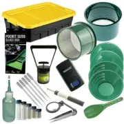 Gold Panning Kit Green Gold Pans Mini Pocket Sluice Box & More