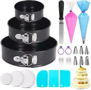 103Pcs Springform Pans Set, Nonstick Leakproof round Cake Pans Sets Include 6/8/