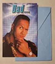 Vintage WWF The Rock Dwayne Johnson Father's Day Card Pop Up 2001 UNUSED