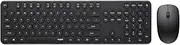 RAPOO Wireless Optical Mouse & Keyboard Black -2.4G Connection, 10M Range, Spill-Resistant, Retro Style Round Key, 1000DPI Black