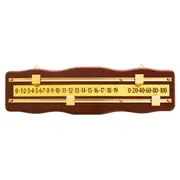 Pool Billiard Table Snooker Scoreboard Walnut and Brass
