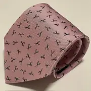 Brooks Brothers Makers and Merchants Silk Tie NEW Rose Gold Scissors Preppy