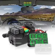 6 Gang Switch Panel LED Light Bar Circuit Control Box For Car RV Boat Marine 12V (for: Subaru)