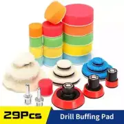 29pcs Drill Buffing Pad Polishing Pad Backing pad for Car Sanding Waxing Glaze