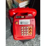 早期 旺德投幣式 紅色古董電話 ☎️ 無鑰匙 收藏 擺件